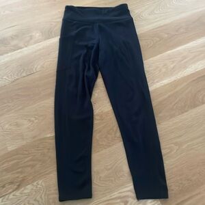 Abercrombie kids girls black fleece leggings with pocket